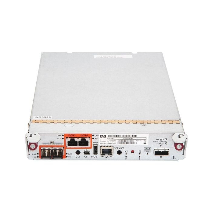AP837A - HP StorageWork P2000 G3 Fiber Channel SATA 3Gb/s / SAS 6Gb/s 1 3 5 6 10 50 RAID Controller - Tech Seller USA