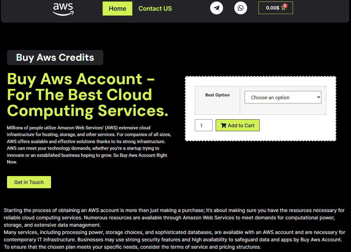 Buy Aws Account Profile Picture